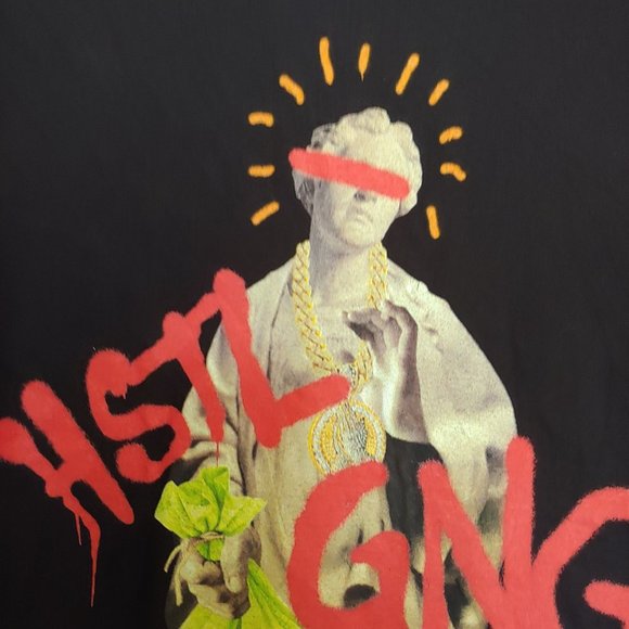 Hustle Gang short sleeve Get the Bag graphic Hip Hop tshirt medium - Picture 4 of 10